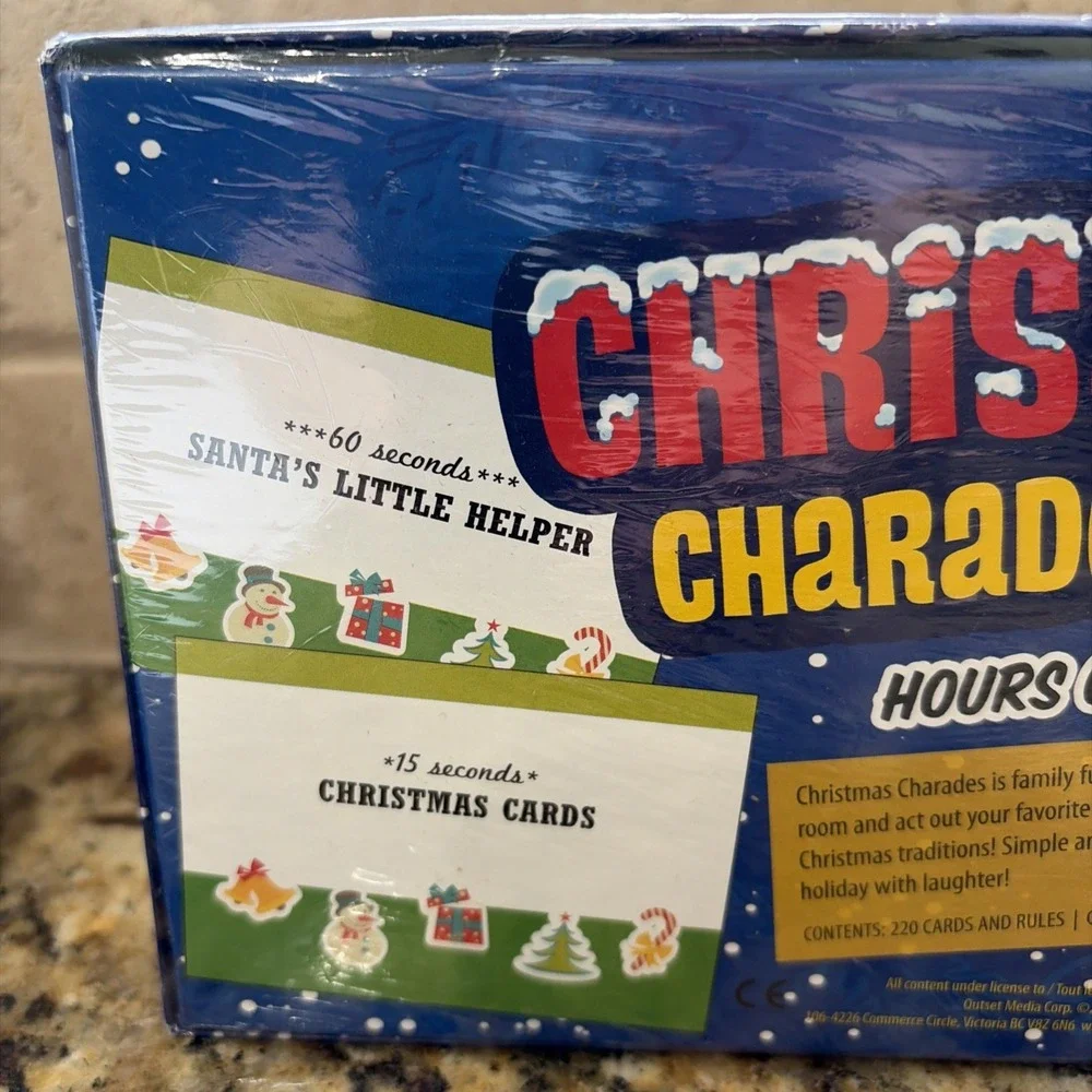 Outset Media Christmas Charades Party Game Holiday Family Fun NEW SEALED Ages 8+